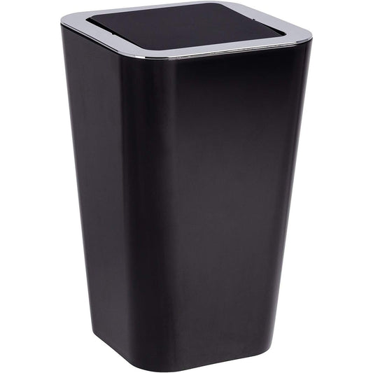 SWING COVER BIN - CANDY RANGE - BLACK - 6L