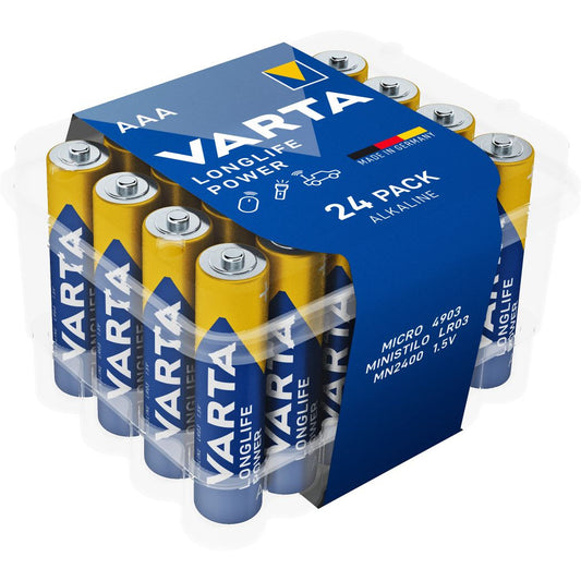 LONGLIFE POWER AAA BATTERIES - 24PC CLEAR VALUE PACK