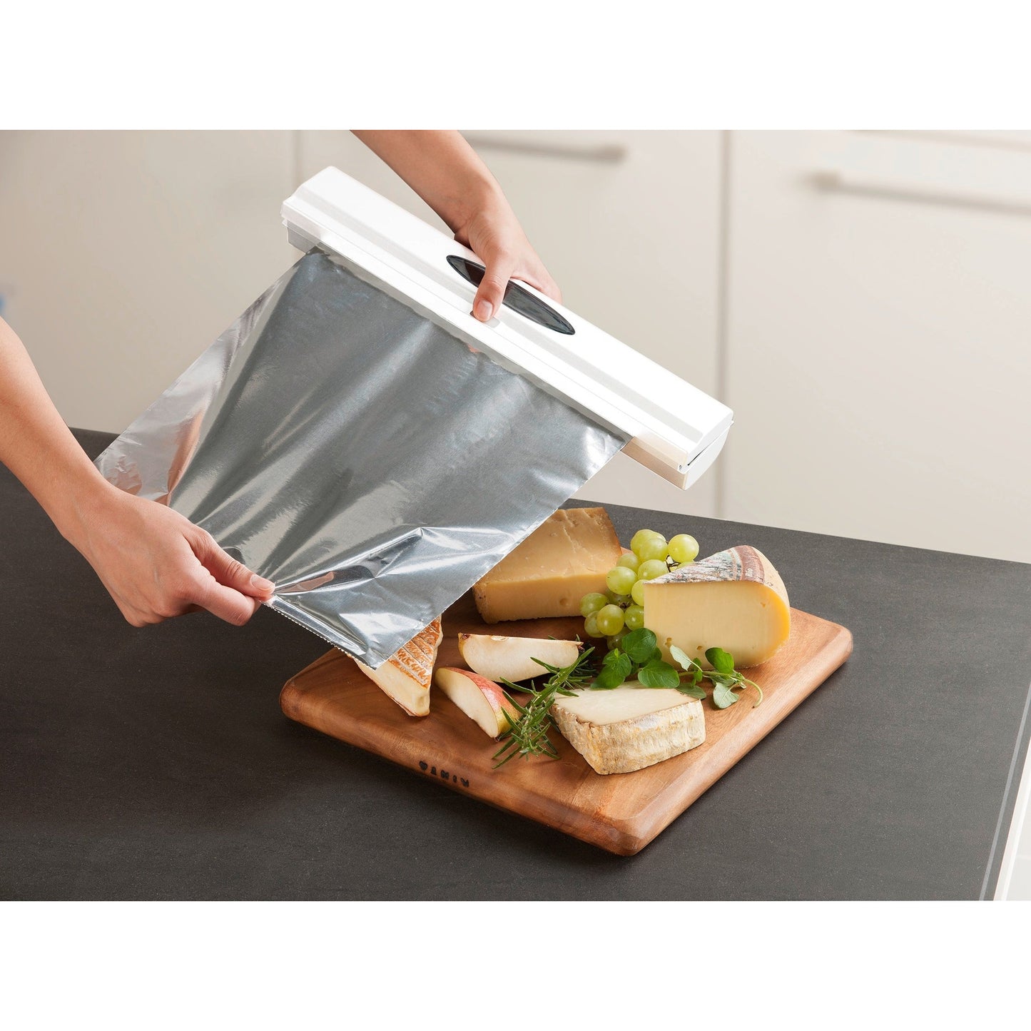Foil / Cling Wrap Dispenser - Perfect Cutter 1-Click - White