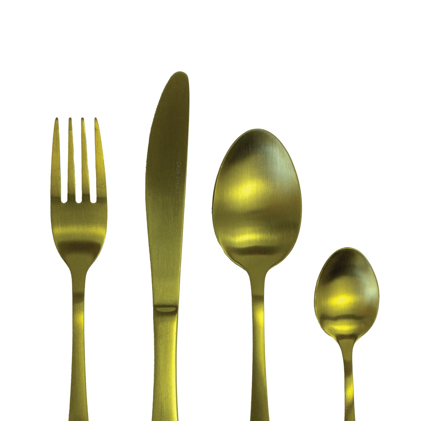 CASA SIENA 16PC CUTLERY SET | STAINLESS STEEL | MATTE GOLD FINISH