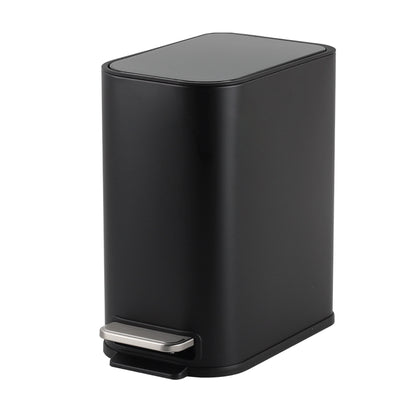 Trento 5L Slimline Rectangle Steel Pedal Bin - Matte Black