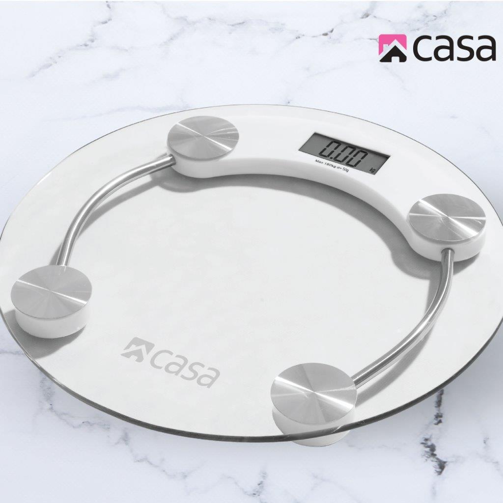 ELECTRONIC BATHROOM BODY WEIGHT GLASS SCALE – ROUND