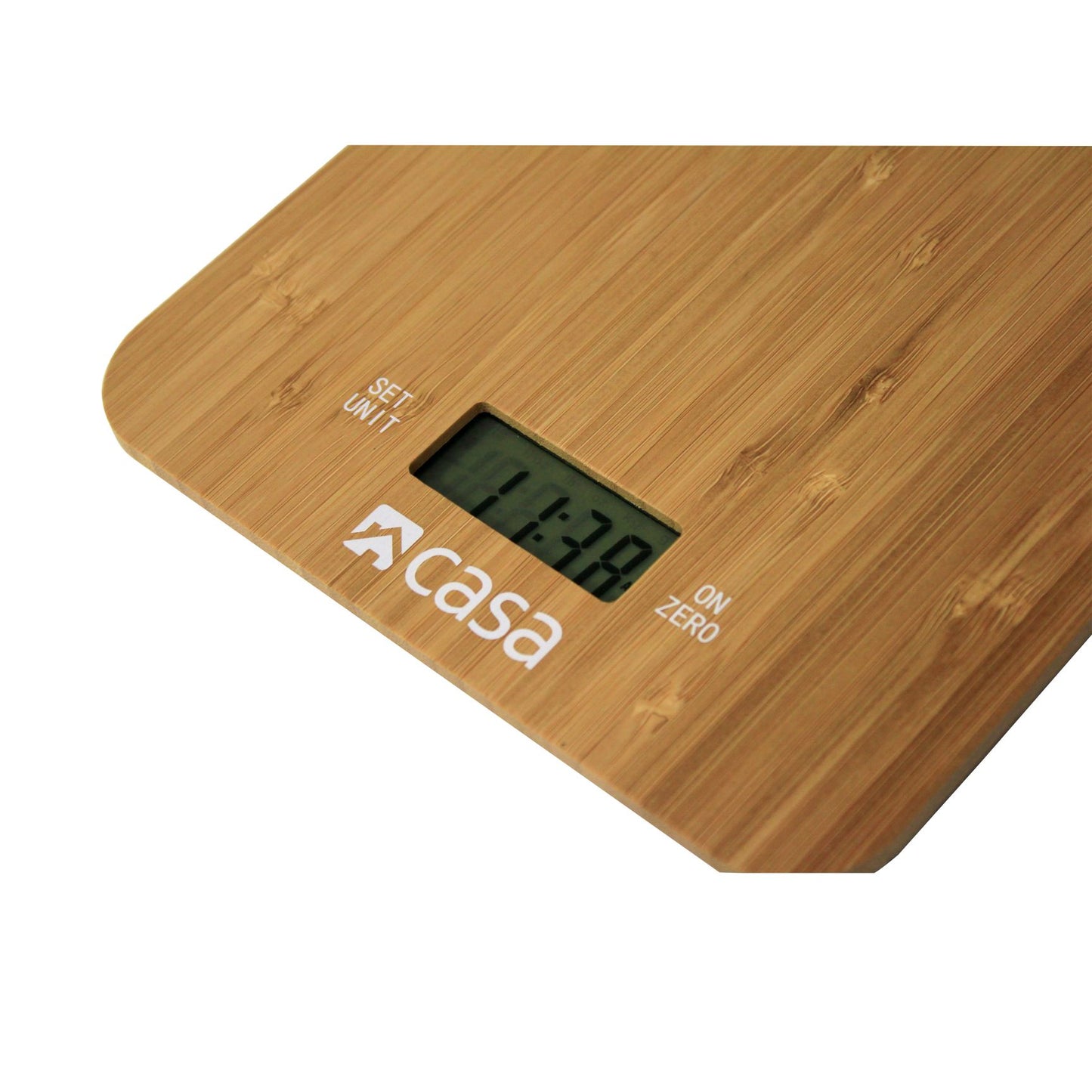 KITCHEN SCALE - CLOCK & TIMER - BAMBOO