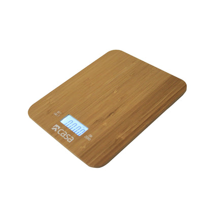 KITCHEN SCALE - CLOCK & TIMER - BAMBOO